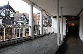 The 'row' above the street