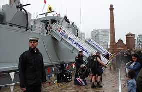 One of the ships on show