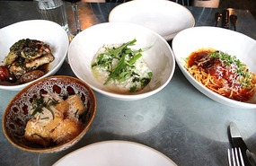 Smalll serves of warm dishes