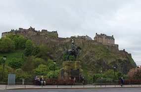 Edinburgh castle on the hill