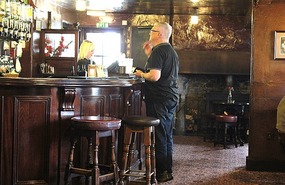 Bob ordering lunch at Cramond