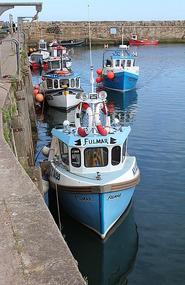 Little boats in harbour at St Andrews