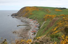 Crovie, down the cliff