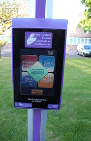 Touch screen at bus stop!