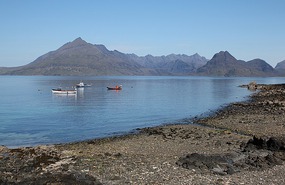 Cuillin Mountains across the water
