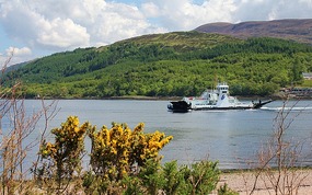 Ferry at  Corran took us across the loch