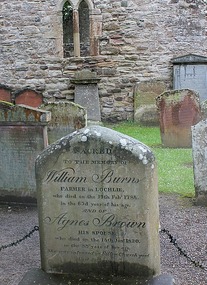 Burn's father's gravestone