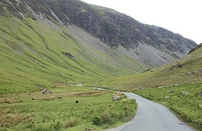 Between the hills now