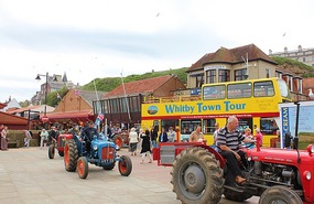 Beadlam Charity Tractor Ride enters town
