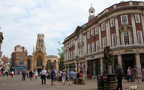 St Helen's Church in background