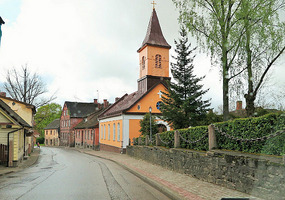 Church on road to Cesis