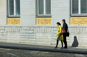 KGB bricked up lower windows for security