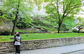 Evening by the city walls