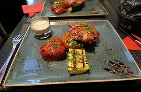 Meal cooked in Josper oven