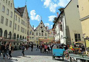 Near the square