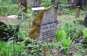 Headstone on grave
