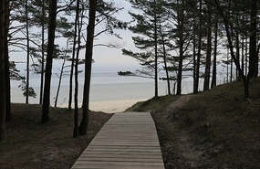 Boardwalk to sea near Lapmezciems