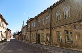 Wooden house in Kuldiga