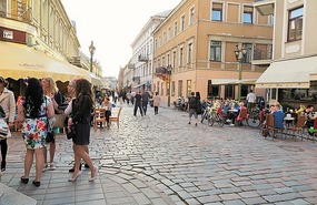 Pedestrian street in front of our place