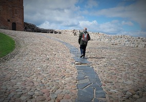 I like this path on the coblestones