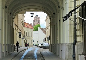 Through the archway
