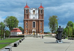 Church by the chapel in Siluva