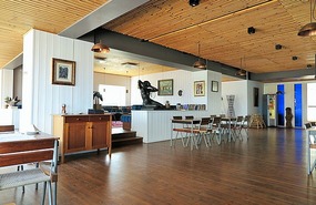 Inside beautiful restaurant at Viinistu