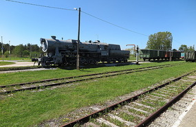 Old train at station