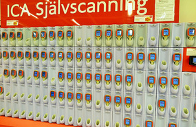 Scanners in supermarket
