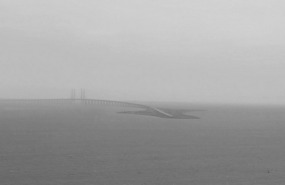 Where the Oresund Bridge emerges from the tunnel
