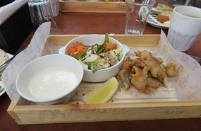 Fired herring and pickled salad - delicious
