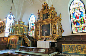 Inside the German church with Royal Box