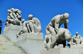 Sculptures around Monolith