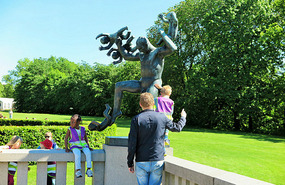Children on sculpture
