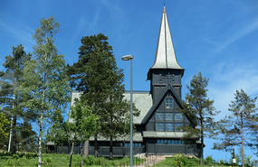 Church near ski jump