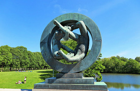 In a circle
