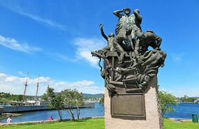 War memorial on Bygdones peninsula