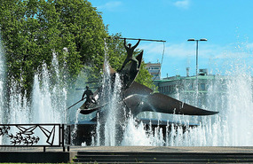 Whale monument at Sandefjord