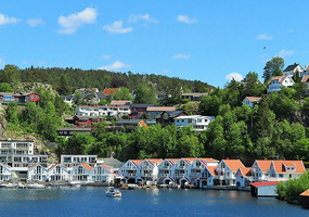 Waterside houses, Flekkefjord