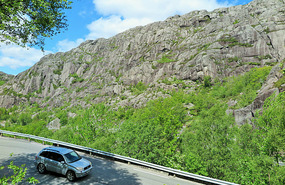 Winding mountainous roads