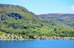Houses by the shore