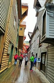 Narrow lane in Bryggen
