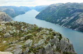 Full view of fjord