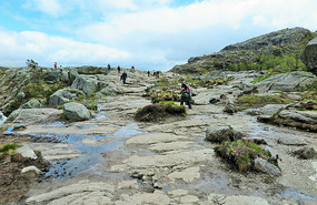 Over more rocks