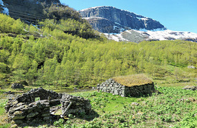 Old huts on historic trade route