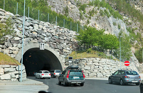 Off the ferry, into the tunnel