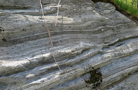 High school geology - striated rock