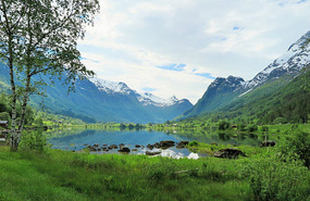 Innviksfjorden where we are staying