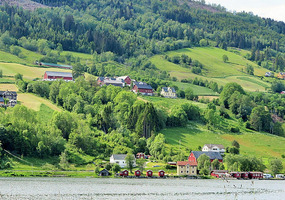 There is our place across the water
