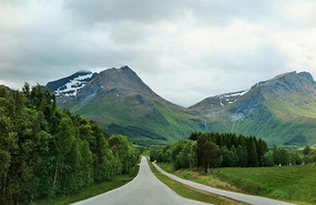 Mountains on the way to Trondheim